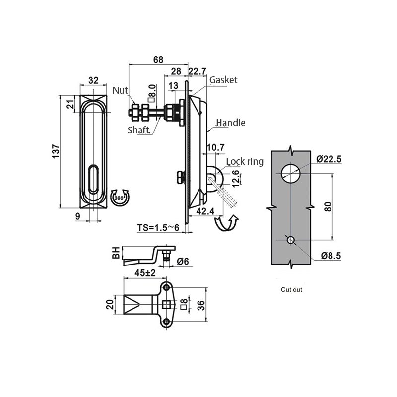 MS818-A SUS304 300N Load Diver Industrial scrinium Seras MS818-A SUS304 300N Load Diver Industrial scrinium Seras