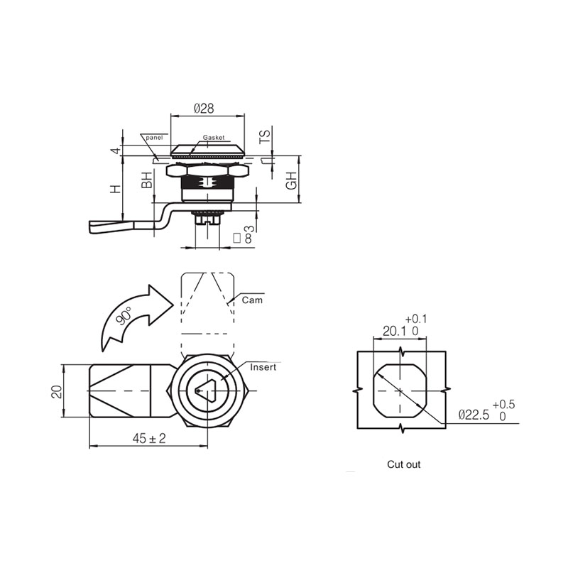 MS705-3S S-Type sursum cylindrici Diver Industrial Seras MS705-3S S-Type sursum cylindrici Diver Industrial Seras