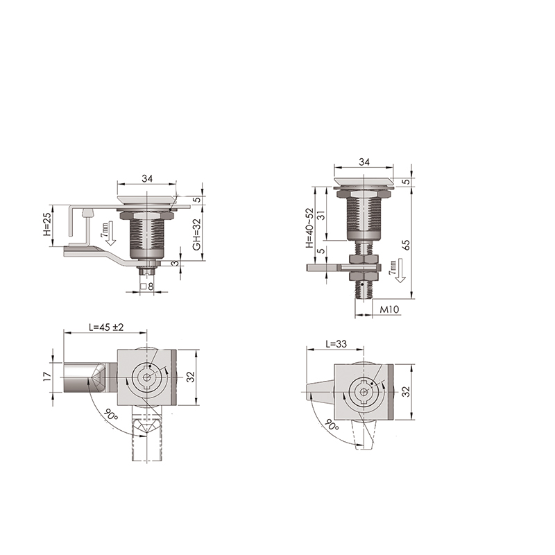 MS817-1 triangulare 8mm sursum cylindricum Non Novifacta Compressio Claustrum Seras MS817-1 triangulare 8mm sursum cylindricum Non Novifacta Compressio Claustrum Seras
