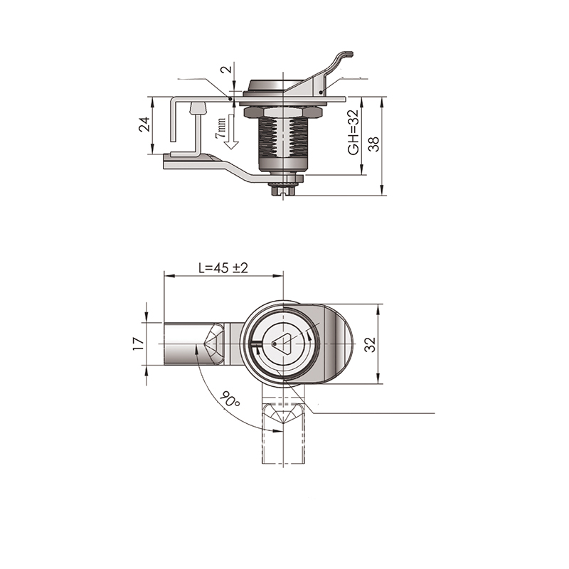 MS816-1-1 triangulare 8mm sursum cylindricum compressionem Claustrum Seras MS816-1-1 triangulare 8mm sursum cylindricum compressionem Claustrum Seras
