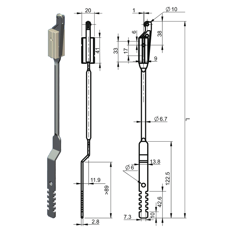 LG002-1 Connectens Rod Industrial Lock Accessories