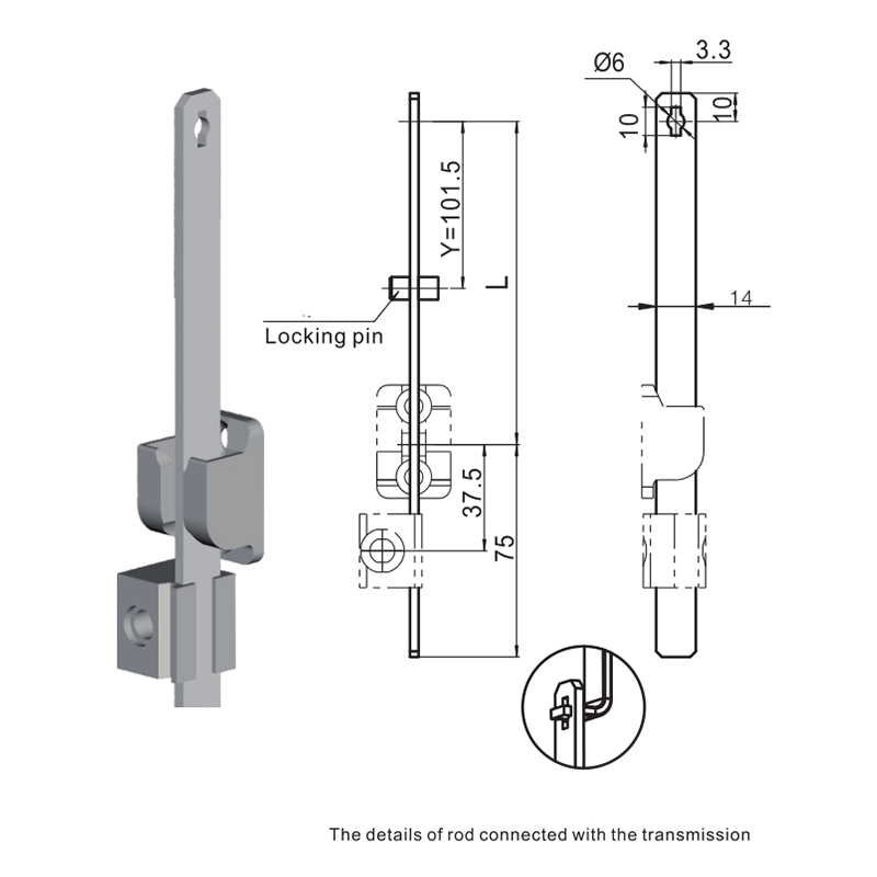 LG010 Cum Obfirmo Pin coniungens Rod Accessories